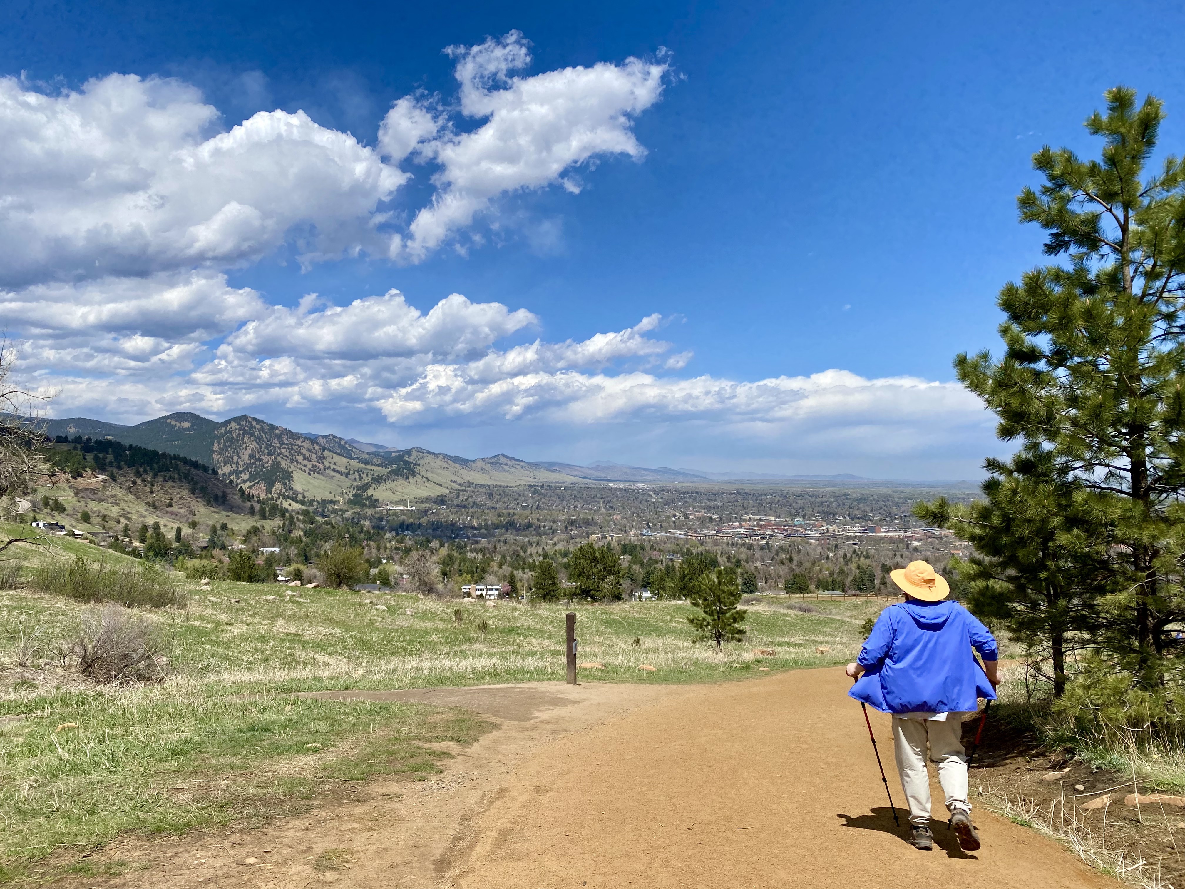 Hikers on mountain trail